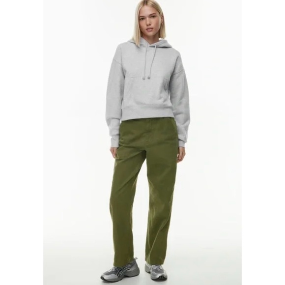 Aritzia Pants - Aritzia TNA Greenwich High-Waisted Carpenter Twill Pants Green, 0